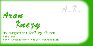 aron knezy business card